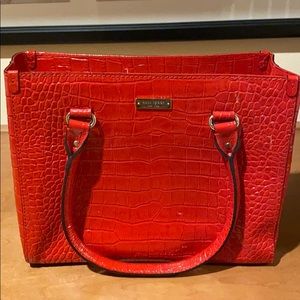 Red Kate Spade classic tote